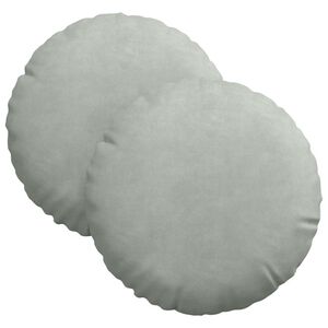 vidaXL Jastučići za sjedenje 2 kom. Bar&scaron;un Svijetlo siva &Oslash;30 x 13 cm