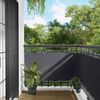 vidaXL Balcony ekran Antracit 75 x 200 cm PU prekriveni oksford alu