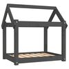 vidaXL Krevet za pse sivi 71 x 55 x 70 cm od masivne borovine