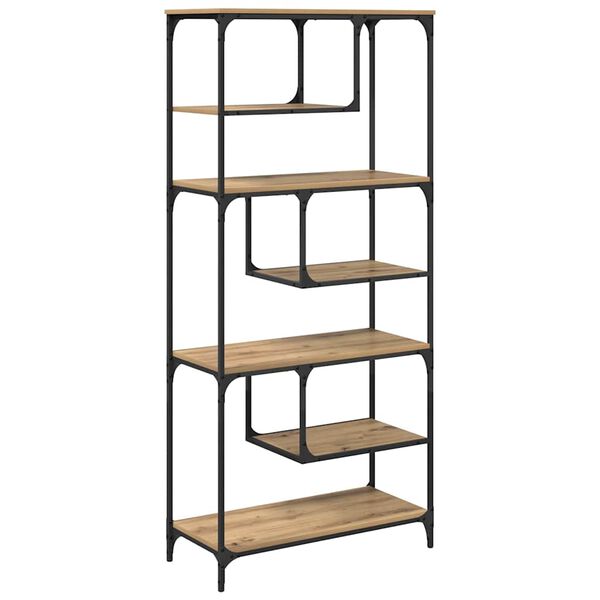 vidaXL Police za knjige hrast artisan 81 x 36 x 176 cm