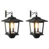 vidaXL Lampa za zid 2 kom. Crna 19 x 14 x 25 cm Nehrđajući čelik i ABS
