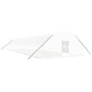 vidaXL Plastenik s čeličnim okvirom bijeli 120 m&sup2; 20 x 6 x 2,85 m