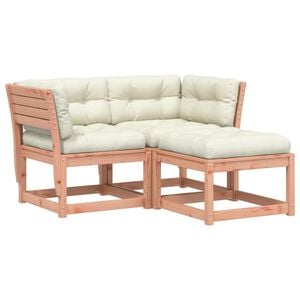 vidaXL 3-dijelni set vrtnih sofa s jastucima od masivne duglazije