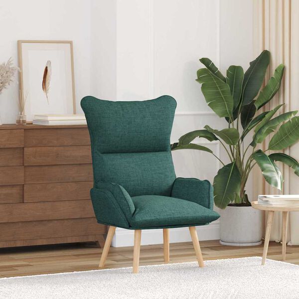 vidaXL fotelja Tamnozelena 69 x 74 x 93 cm tkanina