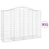 vidaXL Lučne gabionske ko&scaron;are 11kom 200x50x140/160cm pocinčano željezo