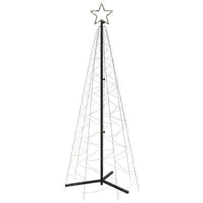 vidaXL Stožasto božićno drvce toplo bijelo 200 LED žarulja 70 x 180 cm