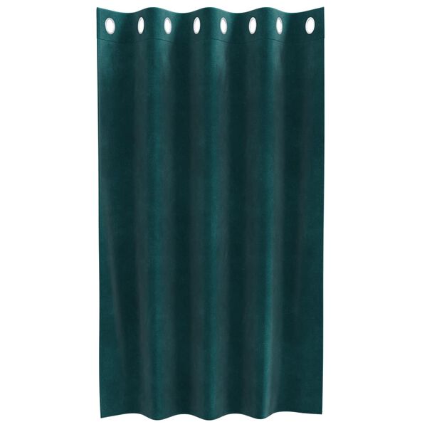vidaXL Zavjese za zamračivanje 2 pcs Tamnozelena 140 x 140 cm Bar&scaron;un
