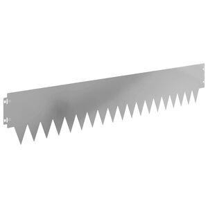 vidaXL Ograda oko Travnjaka 10 pcs 103 x 20 cm metal Srebrna