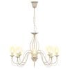vidaXL Podesivi luster E14 Metal Antič White &Oslash; 78 x 101 cm