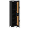 vidaXL Highboard Crni hrast 34,5 x 34 x 180 cm Konstruirano drvo