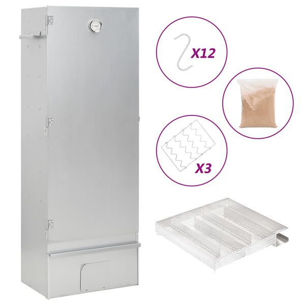 vidaXL Pećnica s pu&scaron;nicom i generatorom hladnog dima pocinčani čelik