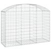 vidaXL Gabionska ko&scaron;ara s lukom 150x50x100/120 cm pocinčano željezo