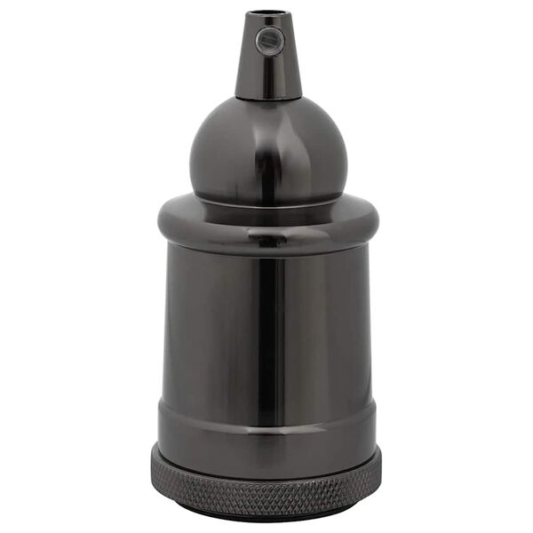 vidaXL Grla za žarulje 2 kom sjajno crna E27