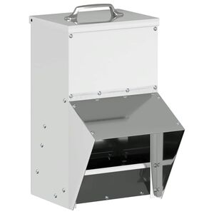 vidaXL Hranilica za piliće Srebrno 20 x 25 x 35 cm Cinkani čelik