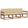 vidaXL Set vanjskih sofa 3 kom. 3-sjedala Prirodna i bež
