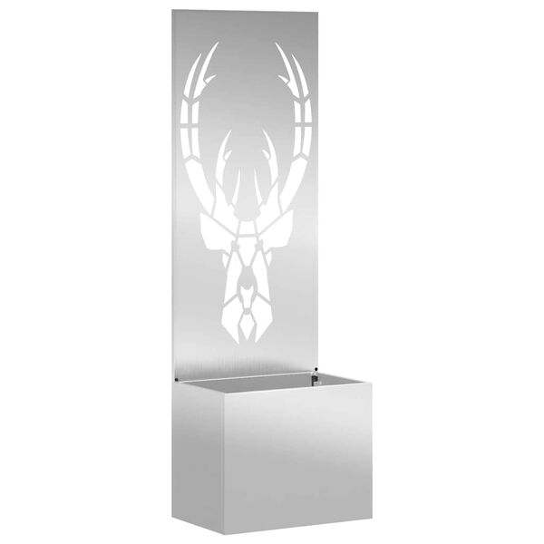 vidaXL Privatnost u vrtu Srebrno 50 x 140 cm Pocinčani čelik