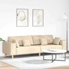 vidaXL Sofa s jastukom Krema 250 x 77 x 76 cm tkanina