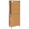 vidaXL Highboard s ladicama 2 pcs Staro drvo Konstruirano drvo