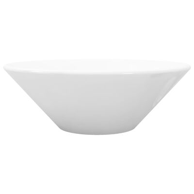 Keramički okrugli umivaonik za kupaonicu u bijeloj boji velikog sjaja