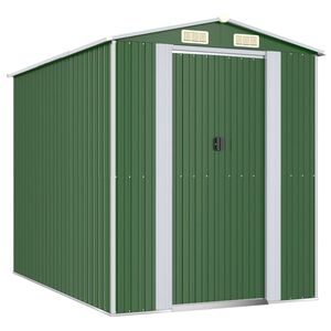 vidaXL Vrtno spremi&scaron;te zeleno 192x274x223 cm od pocinčanog čelika