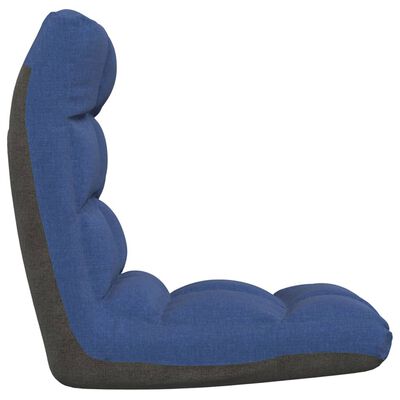 vidaXL Sklopiva podna stolica od tkanine plava