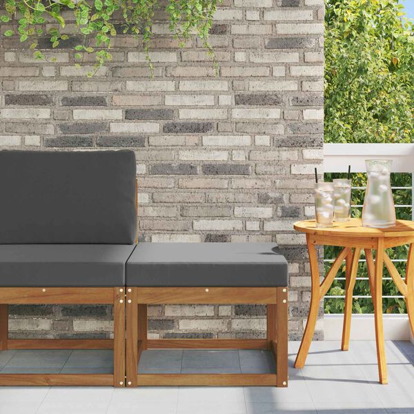 vidaXL Vanjski otoman Čvrsto drvo akacije Prirodna