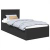 vidaXL Krevetna konstrukcija Crna 75 x 190 cm Konstruirano drvo