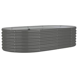vidaXL Povi&scaron;ena vrtna gredica od pocinčanog čelika 152 x 80 x 36 cm sivi