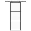 vidaXL Klizna vrata s priborom 76 x 205 cm od ESG stakla i aluminija