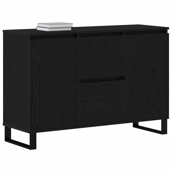 vidaXL Sideboard Crni hrast 101.5 x 35 x 70 cm Konstruirano drvo