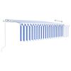 vidaXL Automatska tenda na uvlačenje s roletom 5 x 3 m plavo-bijela