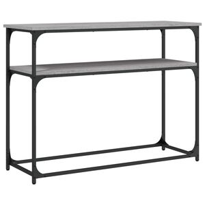 vidaXL Konzolni stol siva boja hrasta 100x35,5x75 cm konstruirano drvo