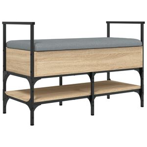 vidaXL Klupa za cipele boja hrasta 85,5x42x57,5 cm konstruirano drvo