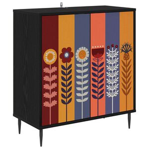 vidaXL Kreveta ESSEN Crni hrast 69 x 33 x 76 cm Konstruirano drvo