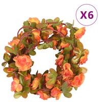 vidaXL Vijenci od umjetnog cvijeća 6 kom narančaste 250 cm
