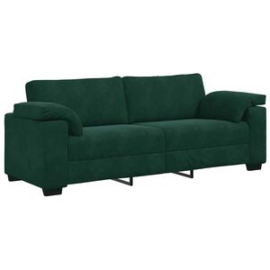 vidaXL Trosjed Tamnozeleni 220x77x82 cm Bar&scaron;un