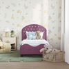 vidaXL Okvir kreveta za malu djecu s naslonom Ljubičasta 70 x 140 cm