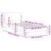 vidaXL Okvir za krevet Dover tamnosivi 100x203 cm bar&scaron;unasti