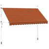 vidaXL Tenda na ručno uvlačenje 350 cm narančasto-smeđa