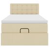 vidaXL Otomanski okvir kreveta s madraca krem 80x200cm od tkanine
