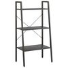 vidaXL Samostojeća polica s 3 razine crna 56 x 35 x 108 cm