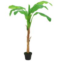 vidaXL Umjetno drvo banane s posudom 140 cm zeleno