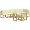 vidaXL Set vanjskih sofa 8 kom. Bijela i krem Poliester