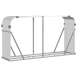 vidaXL Držač za cjepanice srebrni 180x45x100 cm od pocinčanog čelika