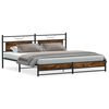 vidaXL Metalni okvir kreveta bez madraca boja hrasta 200x200 cm