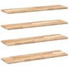 vidaXL Plutajuće police 4 kom 80x20x2 cm Neobrađeno puno drvo akacije