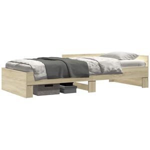 vidaXL Okvir kreveta s uzglavljem Hrast sonoma 80 x 200 cm