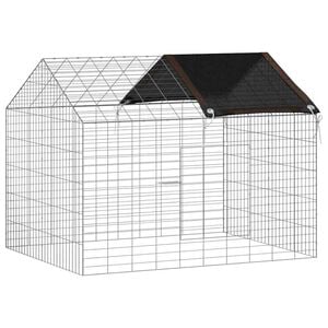 vidaXL Kavez za zečeve Srebrno 100 x 78 x 78 cm Cinkani čelik