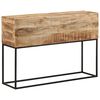 vidaXL Konzolni stol 110x30x75 cm grubo masivno drvo manga i željezo