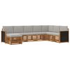 vidaXL Set vanjskih sofa 6 kom. Prirodna i svjetlosiva